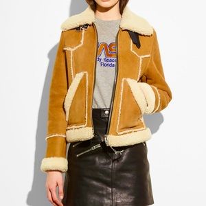 NWT Coach Shearling Lumber Jacket
